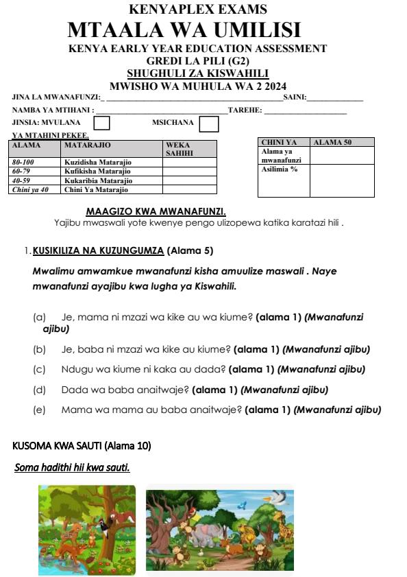 Preview page Grade-2-Shughuli-za-Kiswahili-End-of-Term-2-Examination-2024_2856_0.jpg