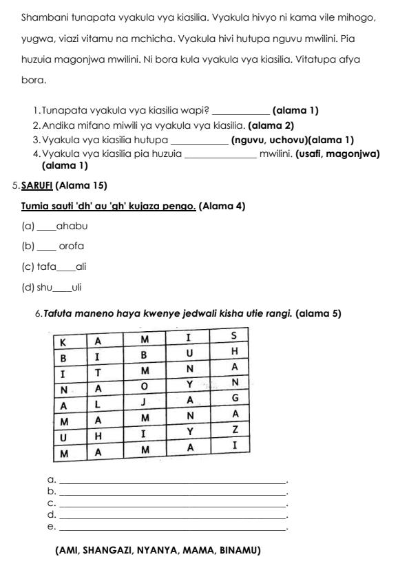 Preview page Grade-2-Shughuli-za-Kiswahili-End-of-Term-2-Examination-2024_2856_2.jpg