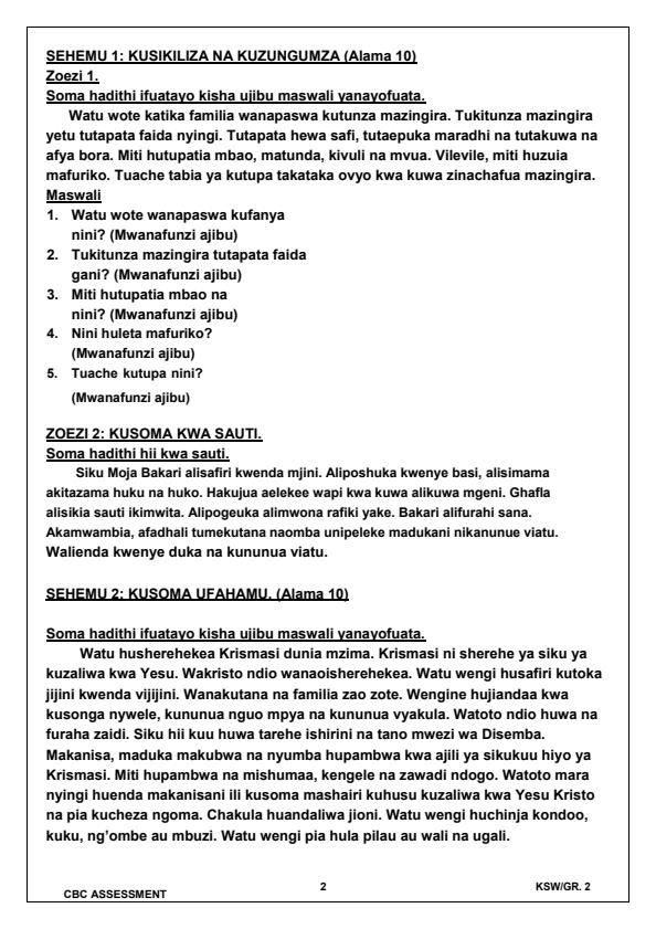 Preview page Grade-2-Shughuli-za-Kiswahili-Term-1-Opener-Exam-2025_3496_1.jpg