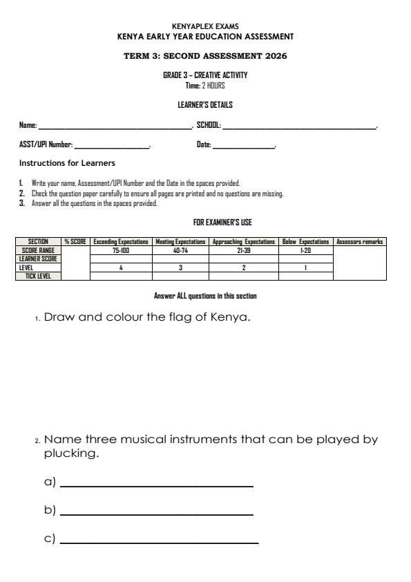 Preview page Grade-3-Creative-Activity-End-Term-3-Exam-2026_6922_0.jpg