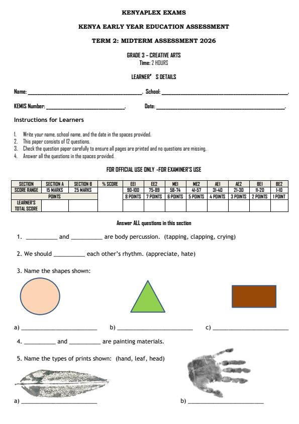 Preview page Grade-3-Creative-Arts-Mid-Term-3-Exam-2026_5806_0.jpg