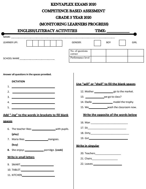 Preview page Grade-3-English-Activities-Term-1-Opener-Examination-2020_518_0.jpg