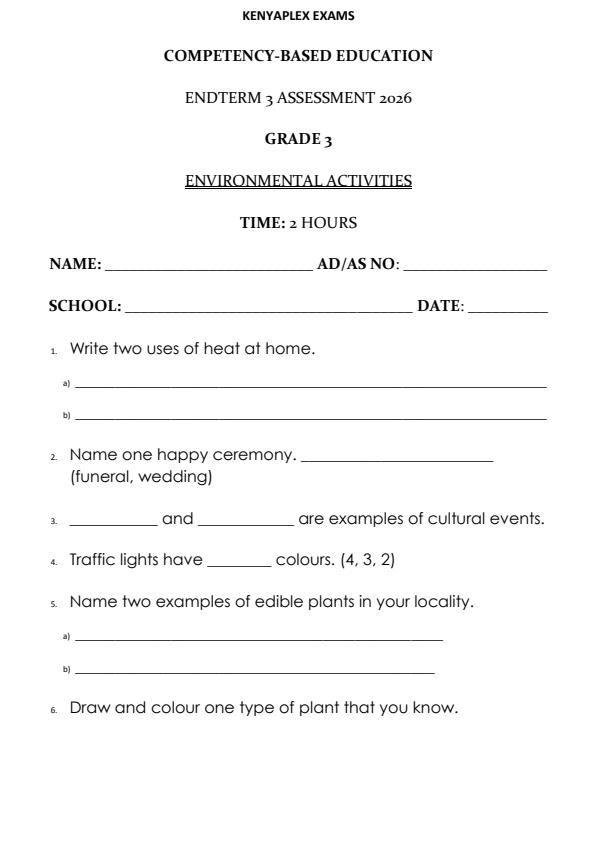 Preview page Grade-3-Environmental-Activities-End-Term-3-Set-2-Exam-2026_7085_0.jpg