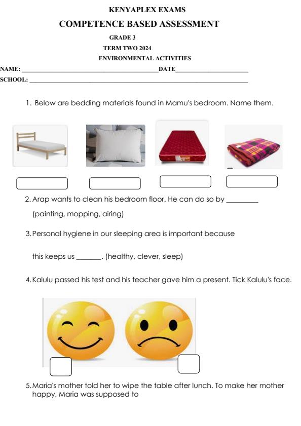 Preview page Grade-3-Environmental-Activities-End-of-May-Assessment-Test-2024_2573_0.jpg