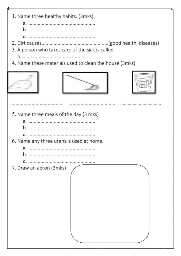 Preview page Grade-3-Environmental-Activities-End-of-Term-1-Exam-2024_2180_1.jpg