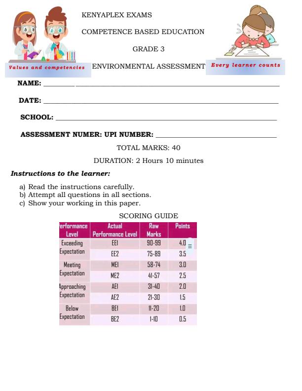 Preview page Grade-3-Environmental-Activities-End-of-Term-2-Exam-2025_4347_0.jpg