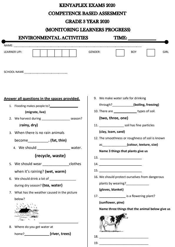 Preview page Grade-3-Environmental-Activities-Term-1-Opener-Examination-2020_519_0.jpg