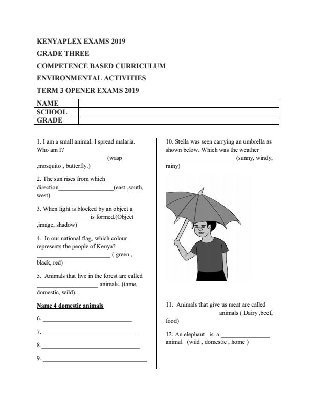 Preview page Grade-3-Environmental-Activities-Term-3-Opener-Examination-2019_348_0.jpg