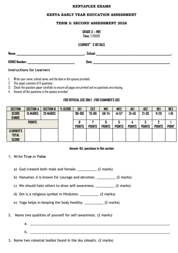 Preview page Grade-3-Hindu-Religious-Education-End-Term-3-Exam-2026_6926_0.jpg