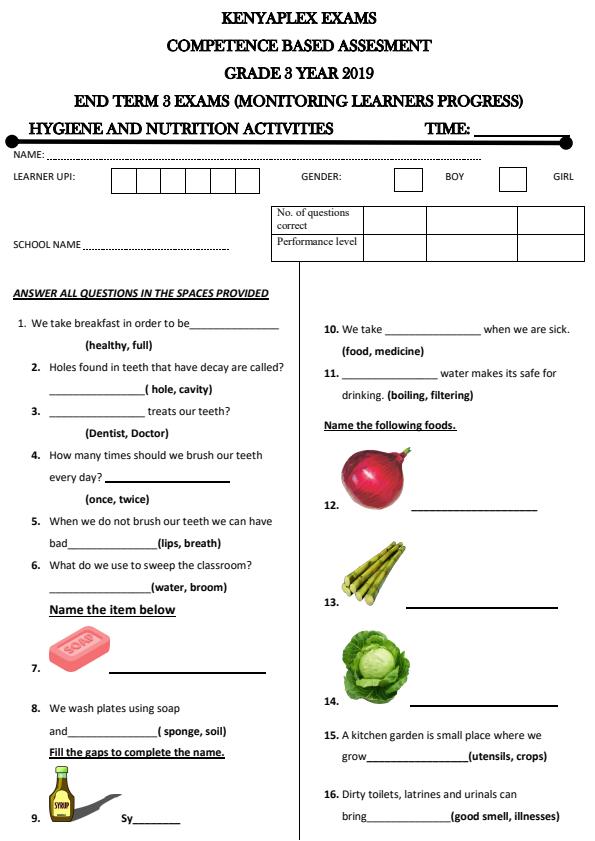 Preview page Grade-3-Hygiene-and-Nutrition-End-of-Term-3-Examination-2019_429_0.jpg
