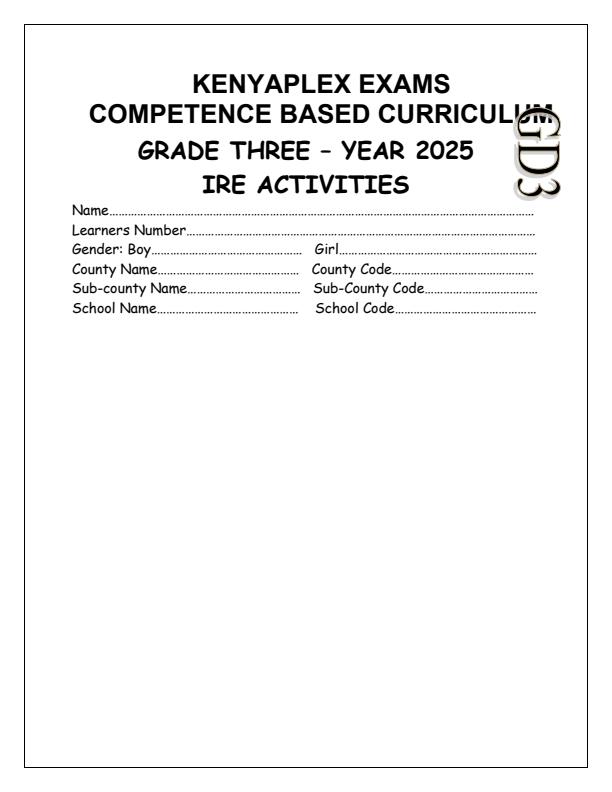 Preview page Grade-3-IRE-Activities-Term-2-Opener-Exam-2025_3996_0.jpg