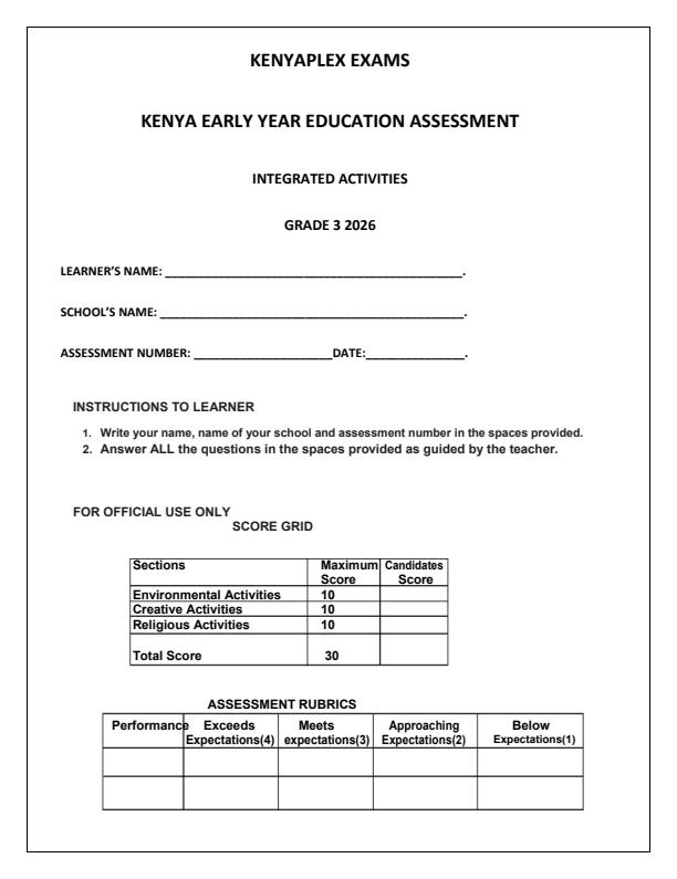 Preview page Grade-3-Integrated-Activities-Opener-Exam-Term-1-2026_4942_0.jpg