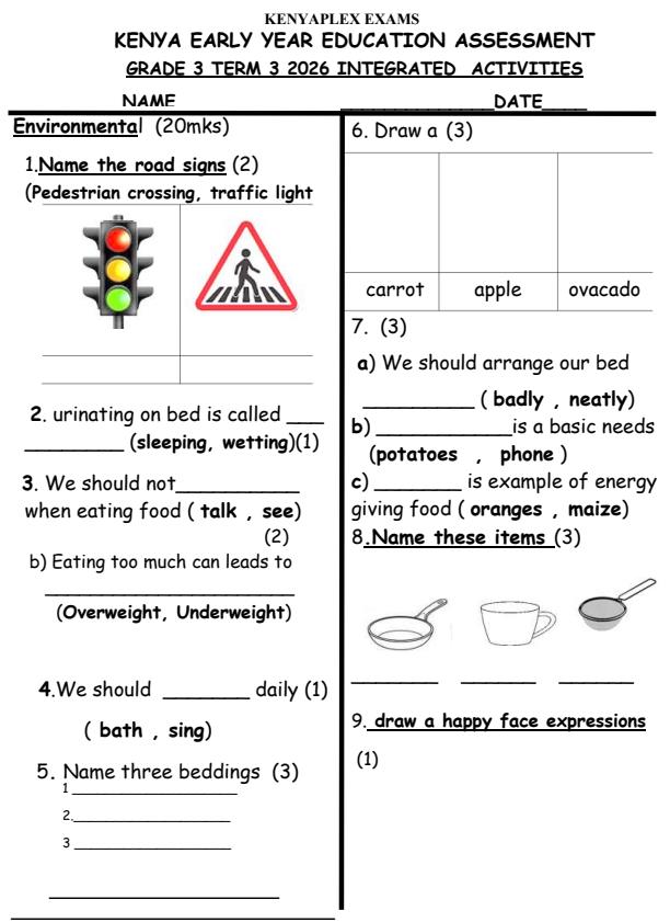 Preview page Grade-3-Integrated-Activities-September-Assessment-Examination-2026_6698_0.jpg