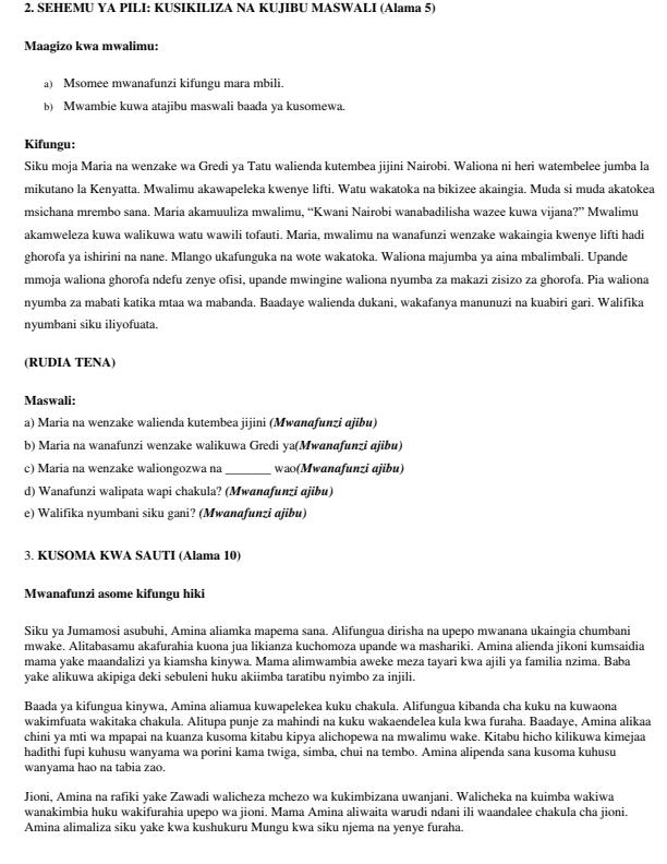 Preview page Grade-3-Kiswahili-Mid-Term-1-Exam-2026_5209_1.jpg