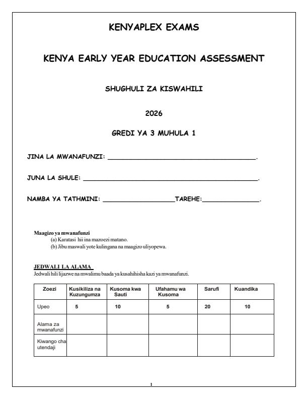 Preview page Grade-3-Kiswahili-Opener-Exam-Term-1-2026_4943_0.jpg