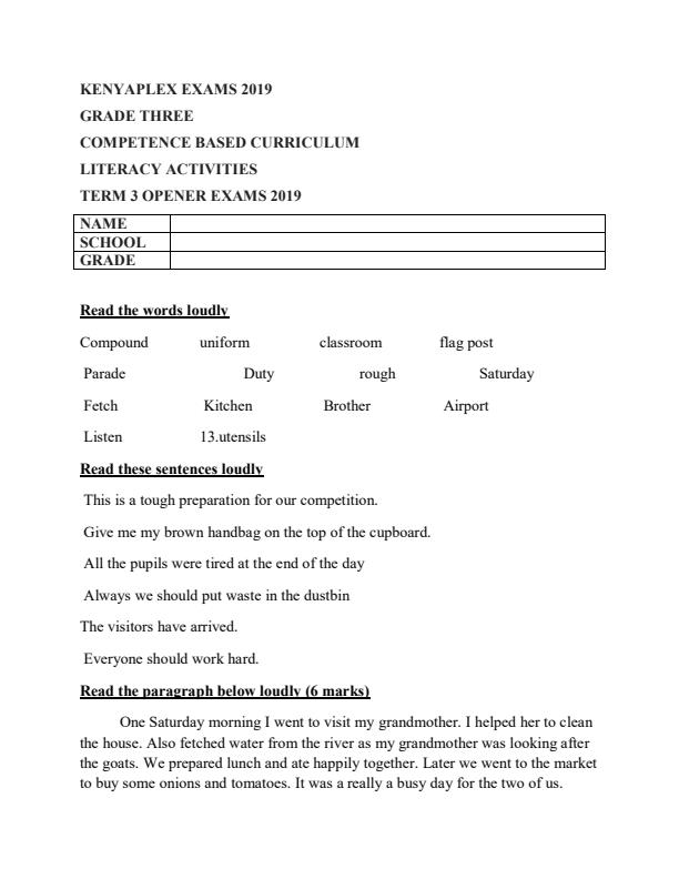 Preview page Grade-3-Literacy-Activities-Term-3-Opener-Examination-2019_351_0.jpg