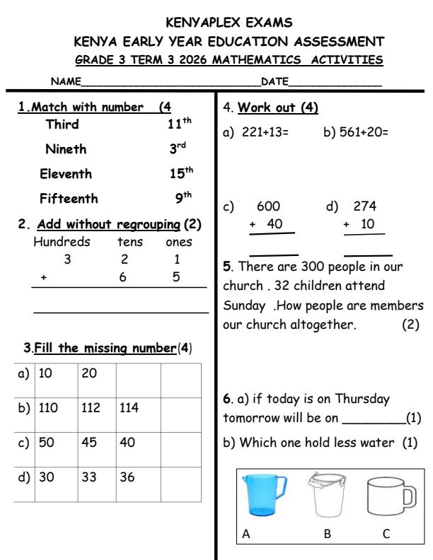 Preview page Grade-3-Mathematics-Activities-September-Assessment-Examination-2026_6700_0.jpg
