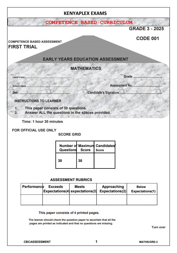 Preview page Grade-3-Mathematics-Activities-Term-1-Opener-Exam-2025_3504_0.jpg