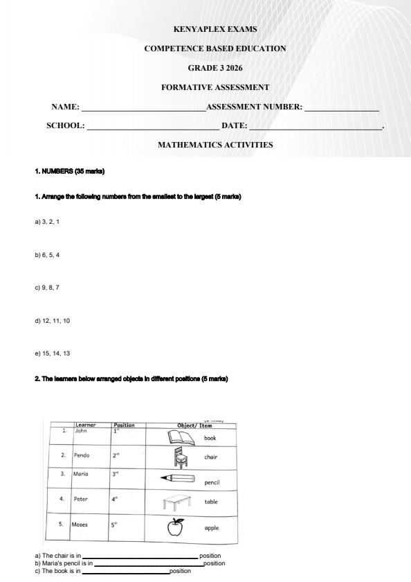 Preview page Grade-3-Mathematics-Activities-Term-2-Opener-Exam-2026_5543_0.jpg