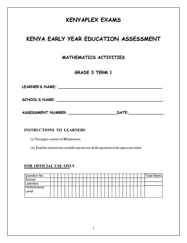 Preview page Grade-3-Mathematics-Opener-Exam-Term-1-2026_4944_0.jpg