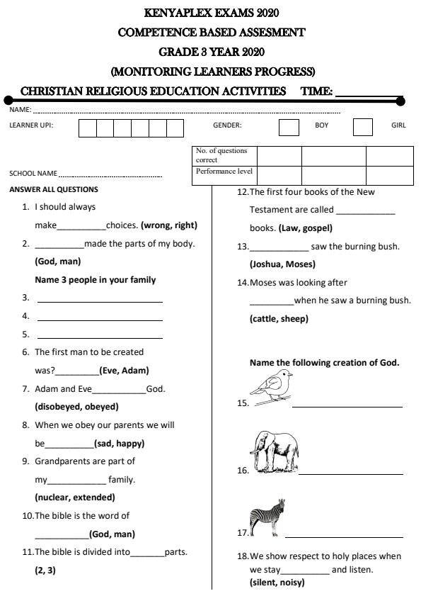 Preview page Grade-3-Religious-Activities-Term-1-Opener-Examination-2020_517_0.jpg