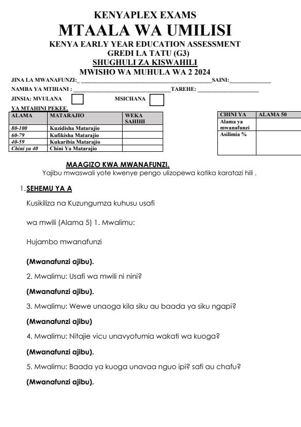 Preview page Grade-3-Shughuli-za-Kiswahili-End-of-Term-2-Examination-2024_2861_0.jpg