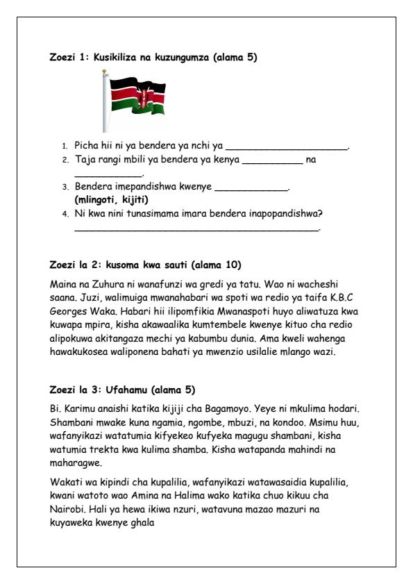 Preview page Grade-3-Shughuli-za-Kiswahili-Mid-Term-1-Exam-2025_3643_1.jpg
