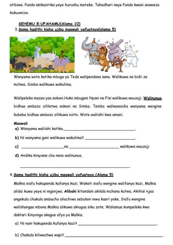 Preview page Grade-3-Shughuli-za-Kiswahili-Mid-Term-3-Exam-2024_3122_1.jpg