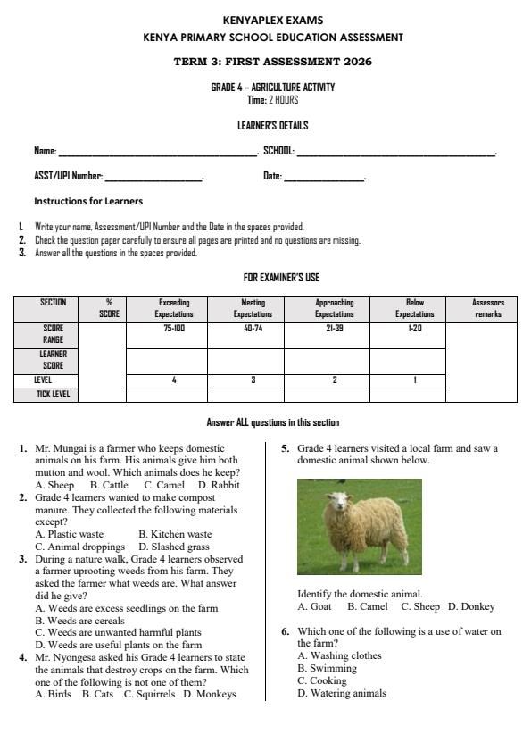 Preview page Grade-4-Agriculture-Activity-Term-3-Opener-Exam-2026_6469_0.jpg