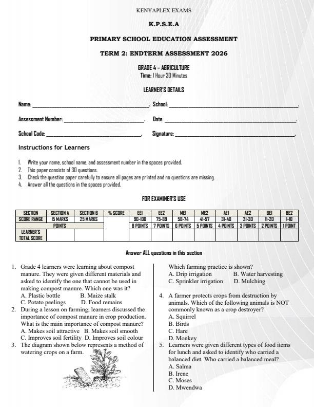 Preview page Grade-4-Agriculture-July-Assessment-Examination-2026_6273_0.jpg
