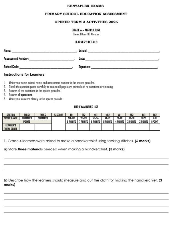 Preview page Grade-4-Agriculture-September-Assessment-Examination-2026_6701_0.jpg