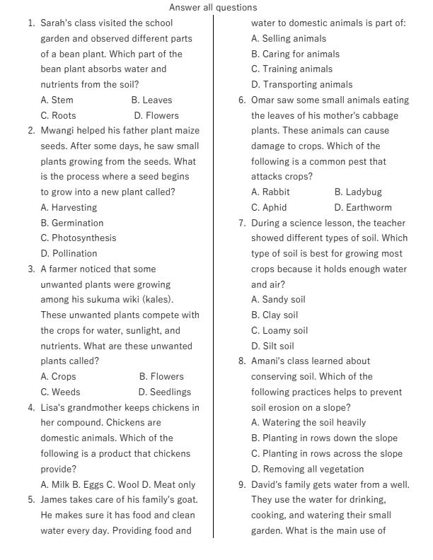 Preview page Grade-4-Agriculture-and-Nutrition-End-of-Term-2-Exam-2025_4353_1.jpg