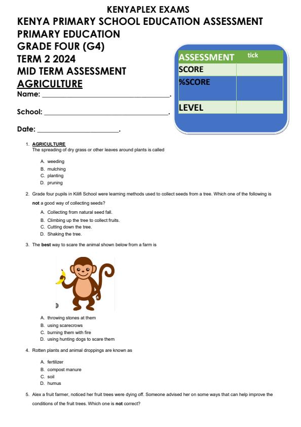 Preview page Grade-4-Agriculture-and-Nutrition-Mid-Term-2-Exam-2024_2646_0.jpg