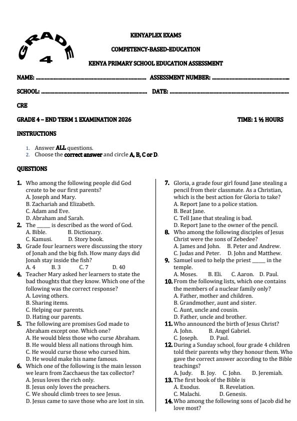 Preview page Grade-4-CRE-End-Term-1-Exam-2026_5260_0.jpg