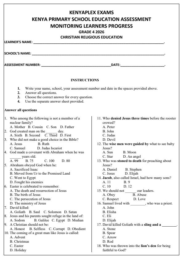Preview page Grade-4-CRE-Opener-Exam-Term-1-2026_4946_0.jpg