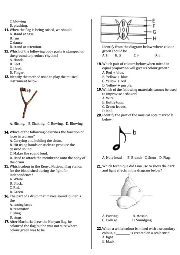 Preview page Grade-4-Creative-Arts-End-Term-1-Exam-2026_5261_1.jpg