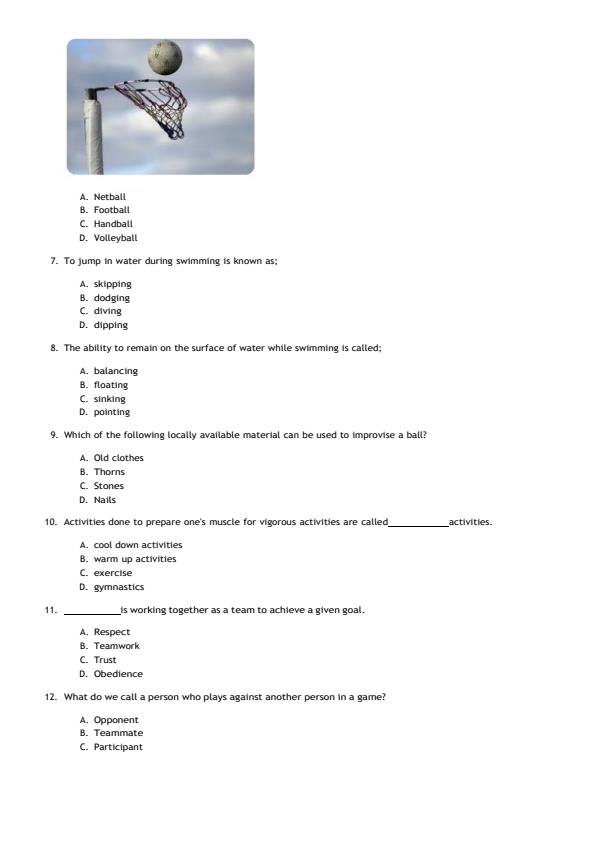 Preview page Grade-4-Creative-Arts-End-of-May-Assessment-Test-2024_2581_1.jpg