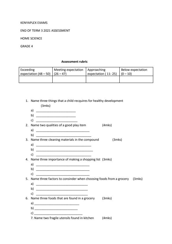 Preview page Grade-4-End-of-Term-3-Home-Science-Exam-2021_768_0.jpg