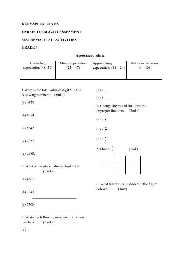 Preview page Grade-4-End-of-Term-3-Mathematics-Activities-Examination-2021_764_0.jpg