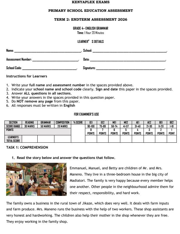Preview page Grade-4-English--Grammar-End-Term-2-Exam-2026_6035_0.jpg