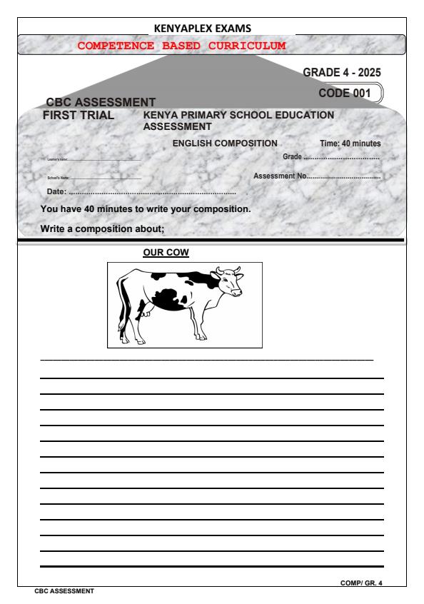 Preview page Grade-4-English-Composition-Term-1-Opener-Exam-2025_3506_0.jpg