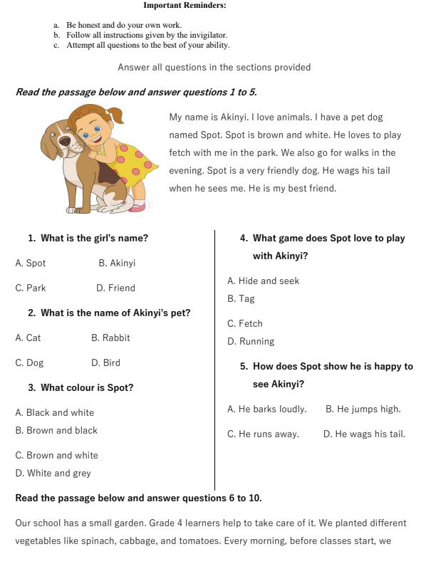 Preview page Grade-4-English-End-of-Term-2-Exam-2025_4356_1.jpg