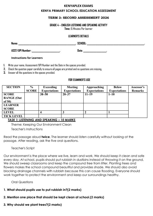 Preview page Grade-4-English-Listening-and-Speaking-Activity-End-Term-3-Exam-2026_6810_0.jpg