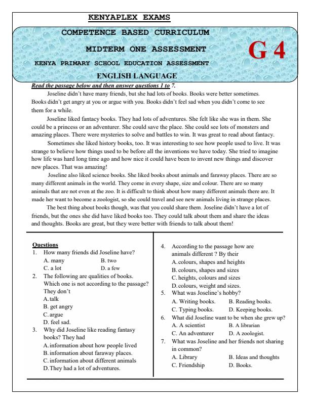 Preview page Grade-4-English-Mid-Term-1-Exam-2025_3645_0.jpg