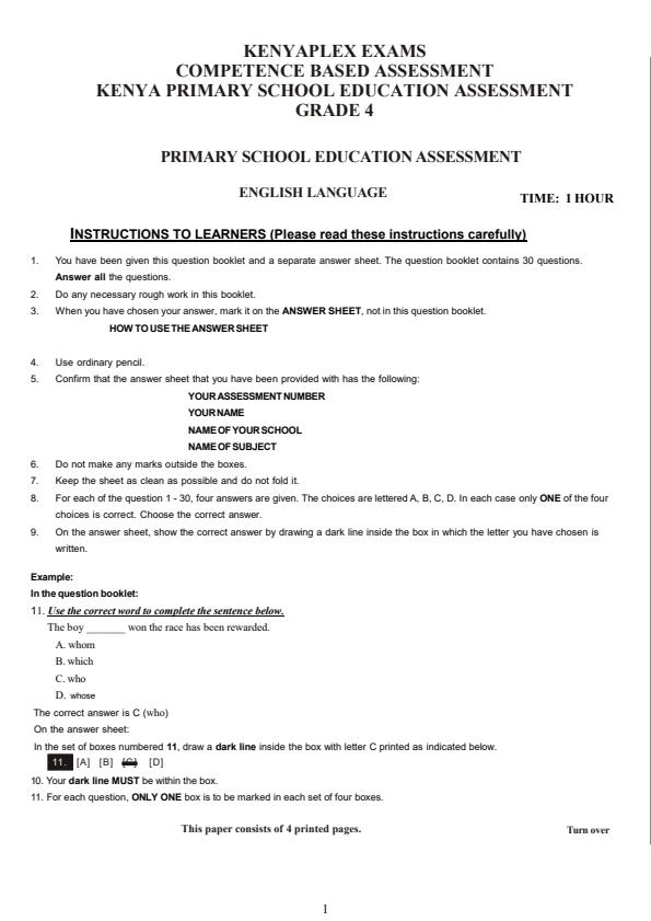 Preview page Grade-4-English-Mid-Term-3-Exam-2025_4703_0.jpg