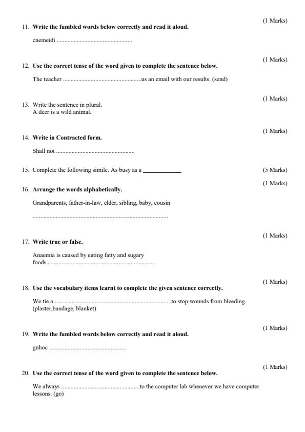 Preview page Grade-4-English-Term-2-Opener-Exam-2024_2435_2.jpg