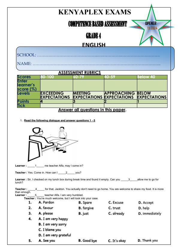 Preview page Grade-4-English-Term-3-Opener-Exam-2024_2982_0.jpg
