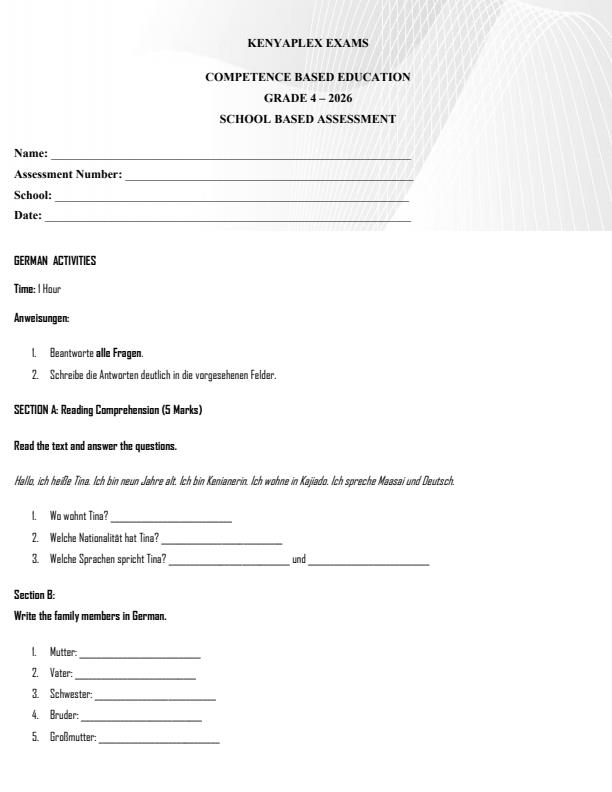Preview page Grade-4-German-Term-2-Opener-Exam-2026_5551_0.jpg