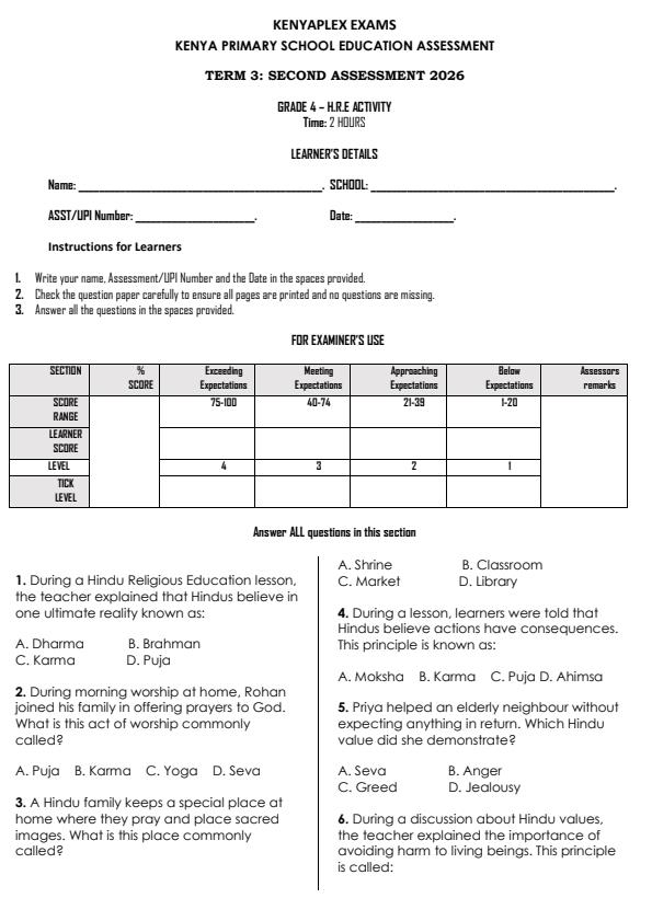 Preview page Grade-4-Hindu-Religious-Education-Activity-End-Term-3-Exam-2026_6818_0.jpg