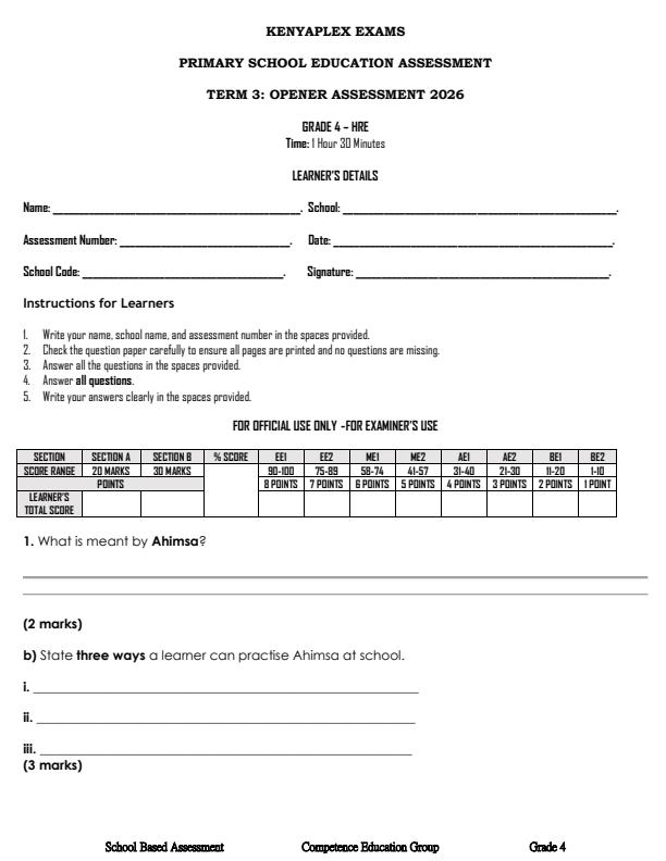 Preview page Grade-4-Hindu-Religious-Education-September-Assessment-Examination-2026_6709_0.jpg